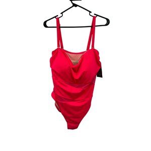 Swimsuits for All One Piece Womens 18 NEW No Tags Bright Pink 66-0141-3 Summer